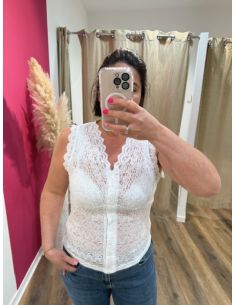 TOP DENTELLE CHOKOLATE