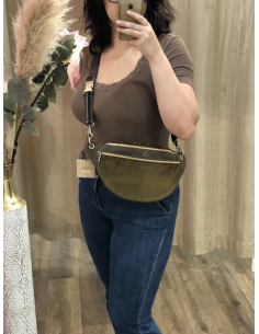 SAC BANANE VELOURS PETRA M  MILA