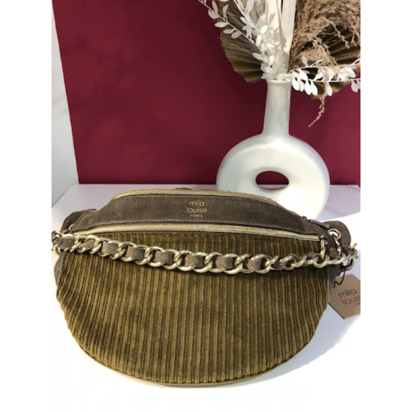 SAC BANANE VELOURS PETRA M  MILA