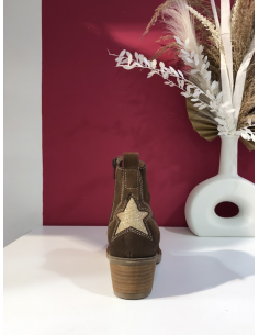 Bottines marron en cuir April MKD