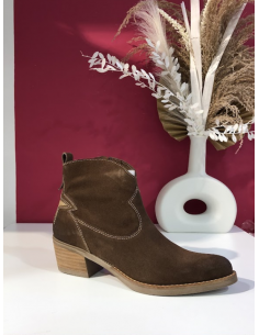 Bottines marron en cuir April MKD