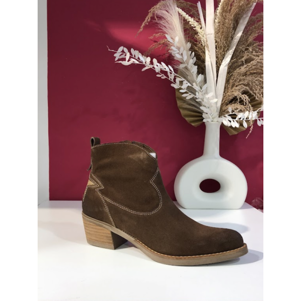 Bottines marron en cuir April MKD