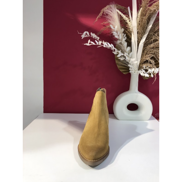 Bottines camel en cuir Ange MKD