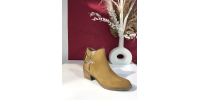 Bottines camel en cuir Ange MKD