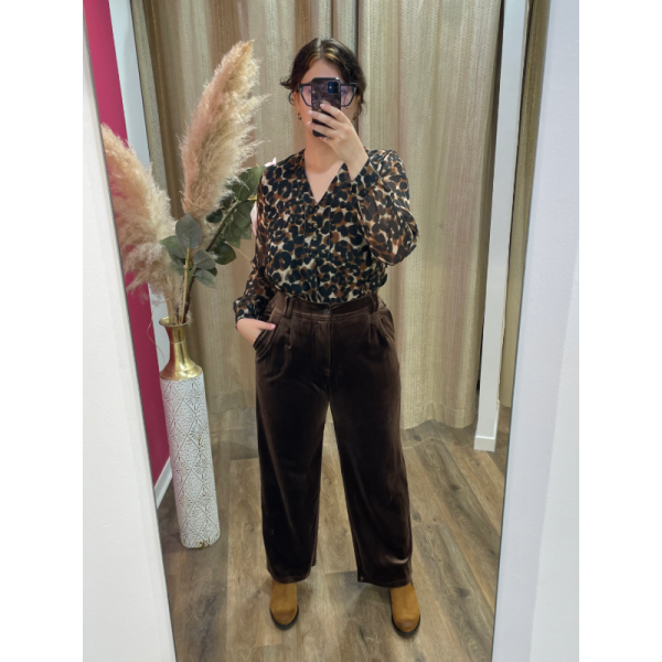 BLOUSE IMPRIMEE CAMEL JULIE GUERLANDE