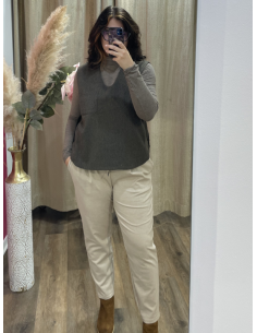 Veste sans manche kaki foncé See U Soon.