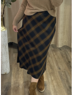 Jupe longue à grands carreaux see u soon.