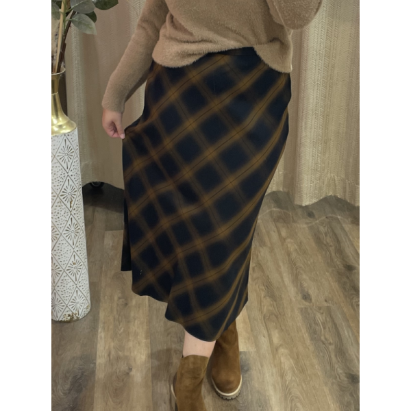 Jupe longue à grands carreaux see u soon.