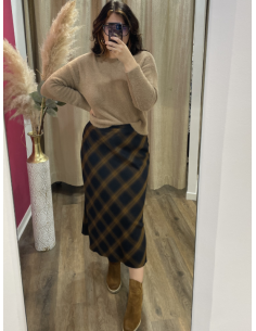 Jupe longue à grands carreaux see u soon.