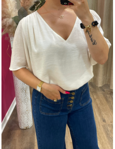 Blouse légère à manche volant Ycoo.