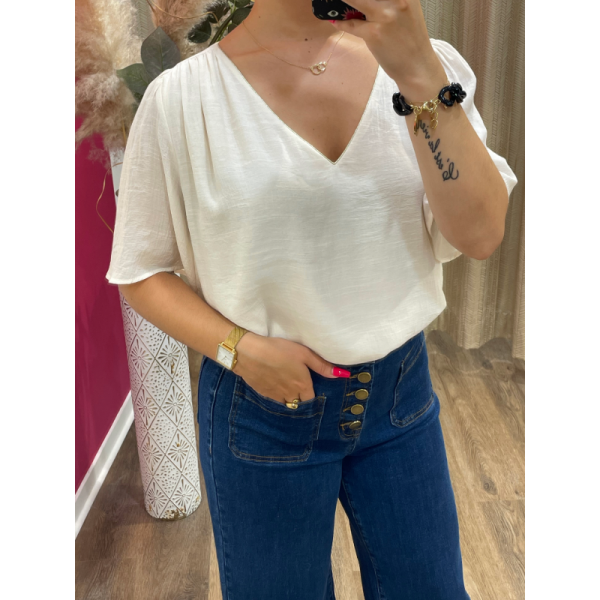 Blouse légère à manche volant Ycoo.