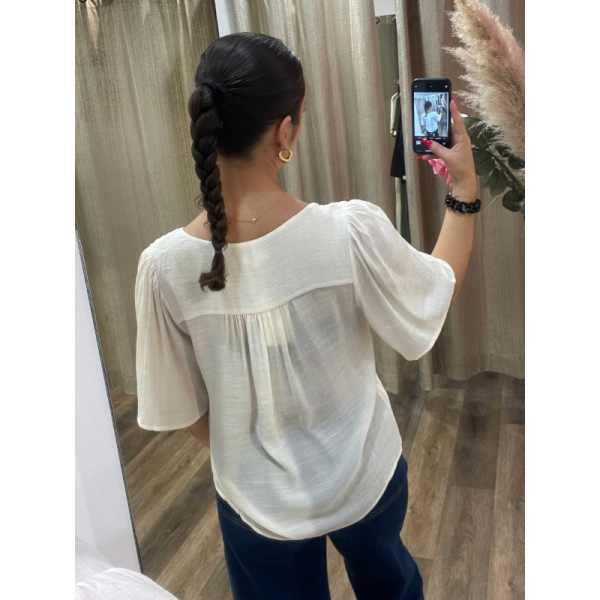 Blouse légère à manche volant Ycoo.
