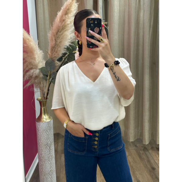 Blouse légère à manche volant Ycoo.