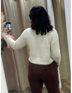 Pull doux à col rond See u soon.