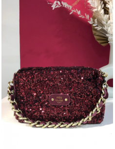 Sac MAMA en velours et sequins Mila Louise