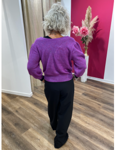 Pantalon palazzo large noir Lola Espeleta.