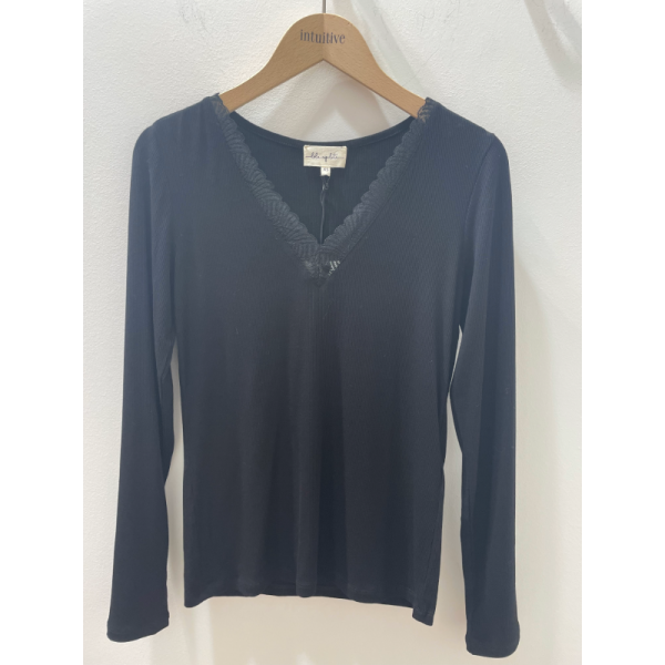 Top à décolleté V en dentelle Lola Espeleta.