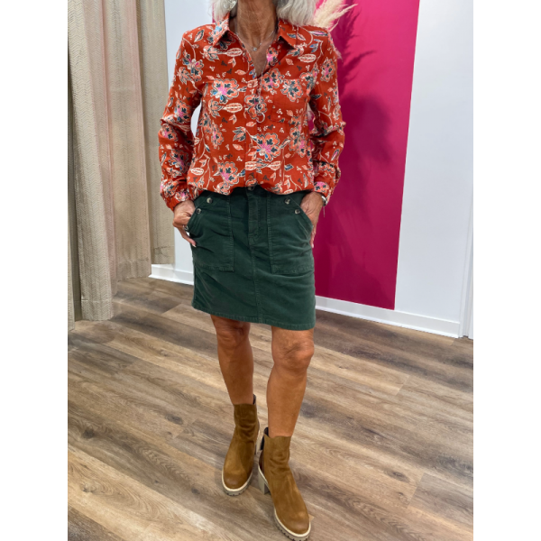 Jupe courte effet peau de pêche Lola Espeleta