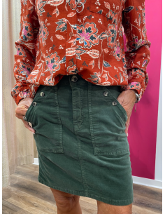 Jupe courte effet peau de pêche Lola Espeleta