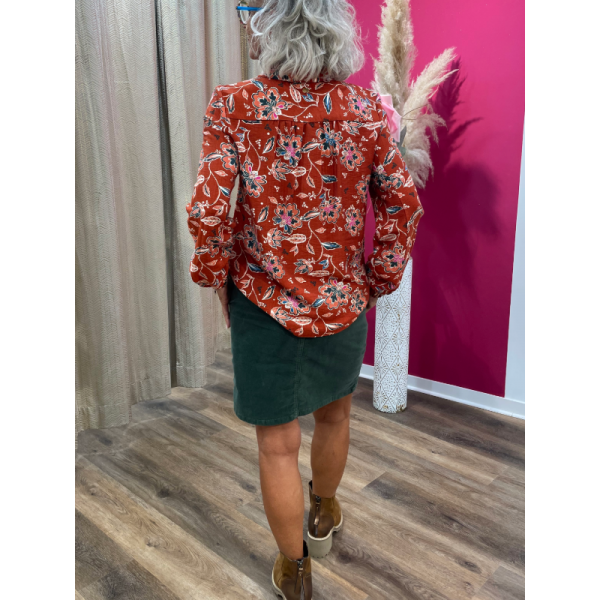 Jupe courte effet peau de pêche Lola Espeleta